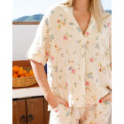 BLACK COLOUR - FLOWER BCMELINA SS LINEN BLOUS