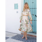 BLACK COLOUR - CHAMPAGNE BCZENNIA FLOWER DRES
