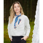 BLACK COLOUR - BLUE DOT BCDANI MINI SCARVES