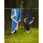 BLACK COLOUR - BLUE DOT BCDANI MINI SCARVES