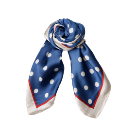 BLACK COLOUR - BLUE DOT BCDANI MINI SCARVES