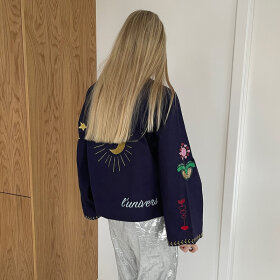 SISSEL EDELBO - NAVY SOPHIE ORG COTTON TOP
