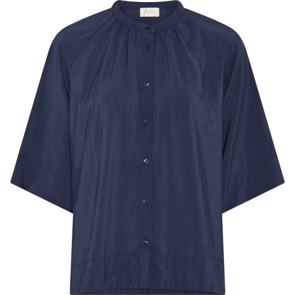 FRAU - DARK NAVY DUBAI VISCOSE SHIRT