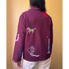 SISSEL EDELBO - BURGUNDY ORG COTTON MY JACKET