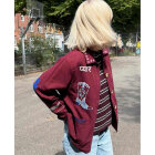 SISSEL EDELBO - BURGUNDY ORG COTTON MY JACKET