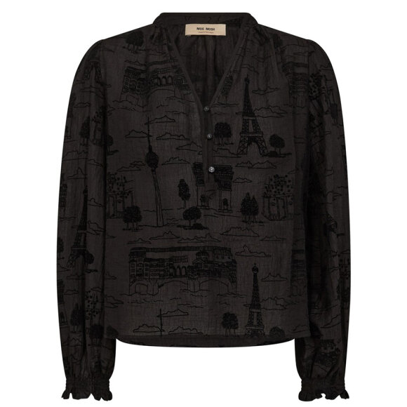 MOS MOSH - BLACK MMTAZZIN LIGHT BLOUSE