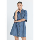 FREEQUENT - MED BLUE DENIM FQLISEA-DRESS