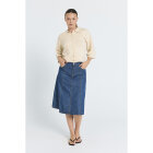 FREEQUENT - MED BLUE DENIM FQLISEA-SKIRT