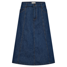 FREEQUENT - MED BLUE DENIM FQLISEA-SKIRT