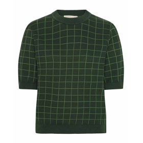 GROBUND - GREEN CHECK ALVA KNIT TEE