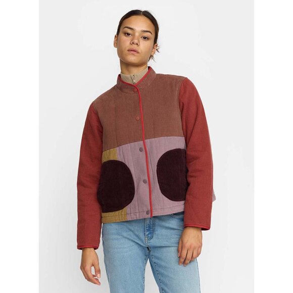 SELFHOOD - BROWN QUILTED PATCHWORK JACKET