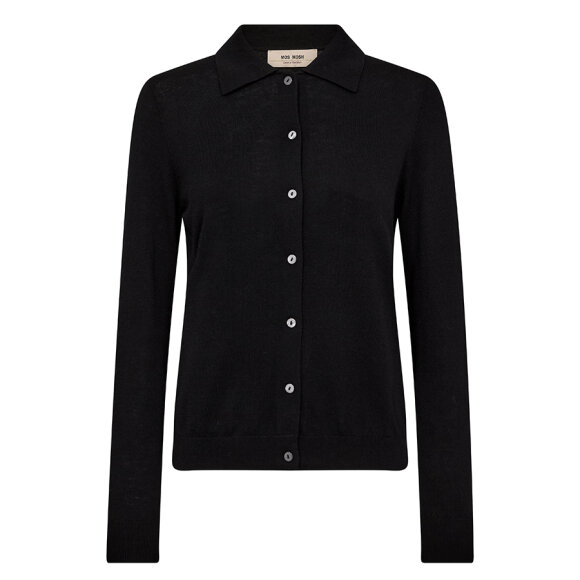 MOS MOSH - BLACK MMRELENA FLIP KNIT CARDI