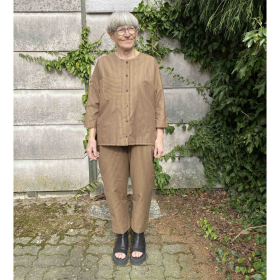LISELOTTE HORNSTRUP - BOWN/BLACK STRIBE SOLE SHIRT