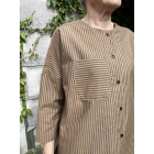 LISELOTTE HORNSTRUP - BOWN/BLACK STRIBE SOLE SHIRT