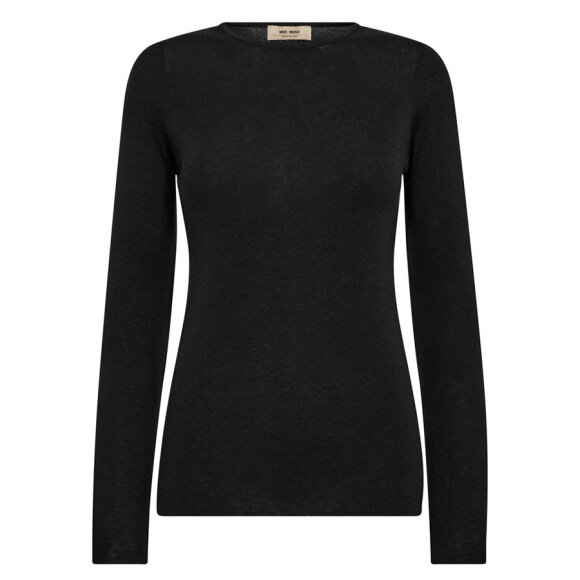 MOS MOSH - BLACK MMBOUCH O-NECK KNIT