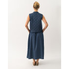LOLLYS LAUNDRY - DARK BLUE CAIROLL QUILTED VEST