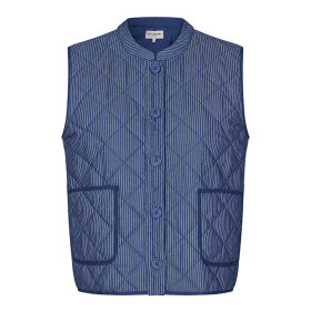 LOLLYS LAUNDRY - DARK BLUE CAIROLL QUILTED VEST