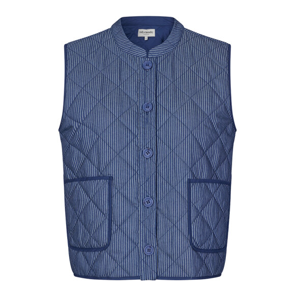 LOLLYS LAUNDRY - DARK BLUE CAIROLL QUILTED VEST