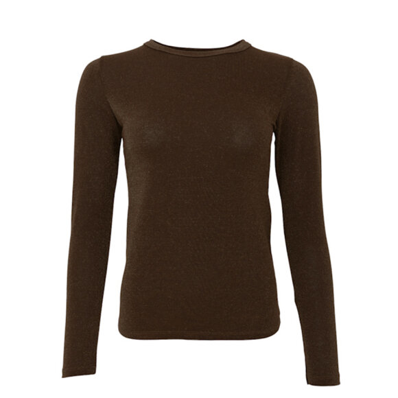 BLACK COLOUR - CHOCO BCFAYE LUREX BLOUSE BLACK COLOUR - CHOCO BCFAYE LUREX BLOUSE