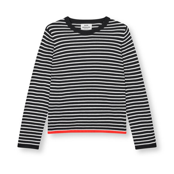 MADS NØRGAARD - BLACK/VAN ICE FINE MERINO IVY
