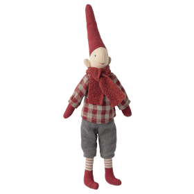 MAILEG - Nisse, str. 1 Dreng Rød ternet