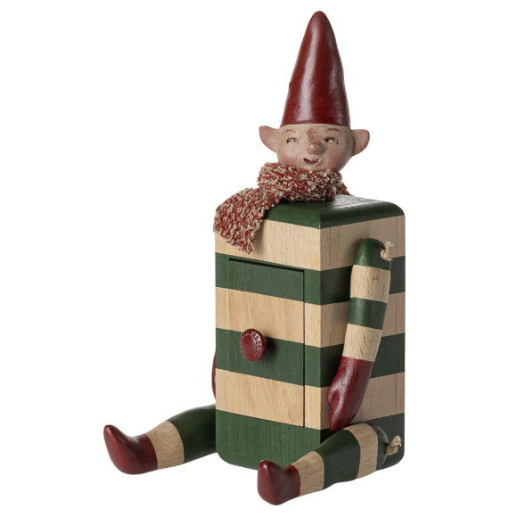 MAILEG - Grøn Nisse med skuffe