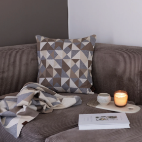 BY LOHN - Triangle Knitted Cushion 50x50