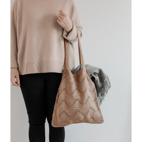 BY LOHN - Khaki Strik Shopping Bag BY LOHN - Khaki Strik Shopping Bag