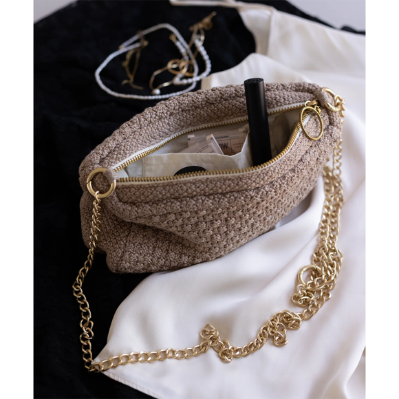 BY LOHN - Tiger Mel Knitted Clutch Sling BY LOHN - Tiger Mel Knitted Clutch Sling