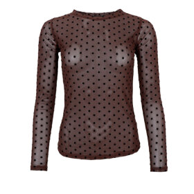 BLACK COLOUR - COFFEE BCJENNIE DOTTED MESH BL