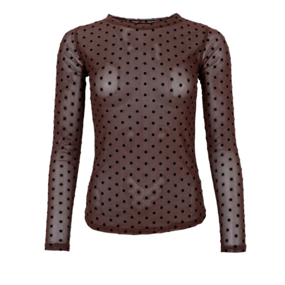BLACK COLOUR - COFFEE BCJENNIE DOTTED MESH BL BLACK COLOUR - COFFEE BCJENNIE DOTTED MESH BL