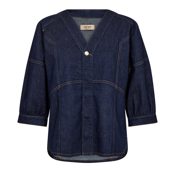 MOS MOSH - DARK BLUE MMBARI CRISPY SHIRT