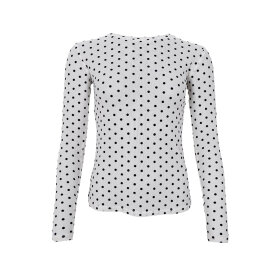 BLACK COLOUR - CREAM BCJENNIE DOTTED MESH BLO