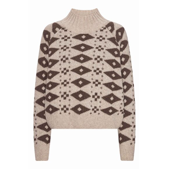 GROBUND - RETRO HOLLY ULD SWEATER GROBUND - RETRO HOLLY ULD SWEATER