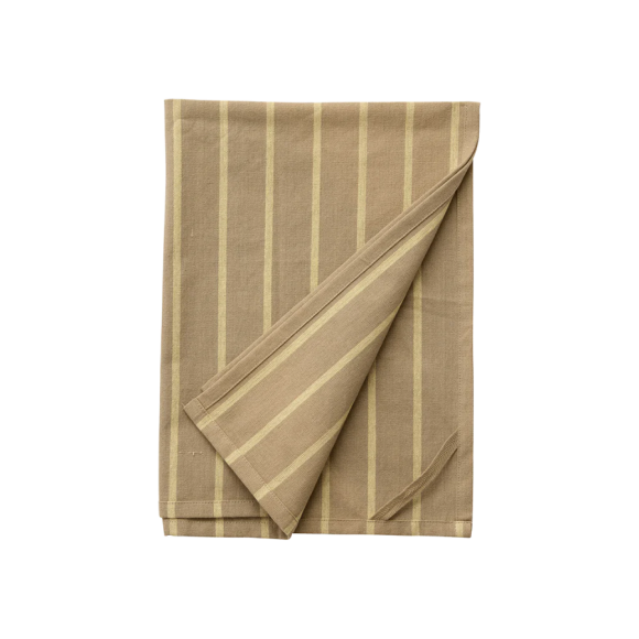 HÅNDPLUKKET - GUL/BEIGE KINU VISKESTYKKE