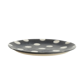 HÅNDPLUKKET - MØRK GRAINY KAGETALLERKEN Ø14