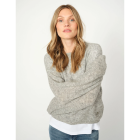 MOS MOSH - GREY MEL MMMAPE O-NECK KNIT