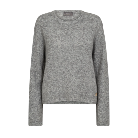 MOS MOSH - GREY MEL MMMAPE O-NECK KNIT