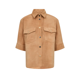 MOS MOSH - TAN MMSIGGA SS SUEDE SHIRT