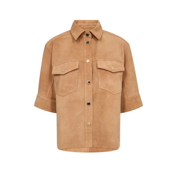 MOS MOSH - TAN MMSIGGA SS SUEDE SHIRT