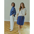 FREEQUENT - MED BLUE DENIM  FQALIA-SKIRT