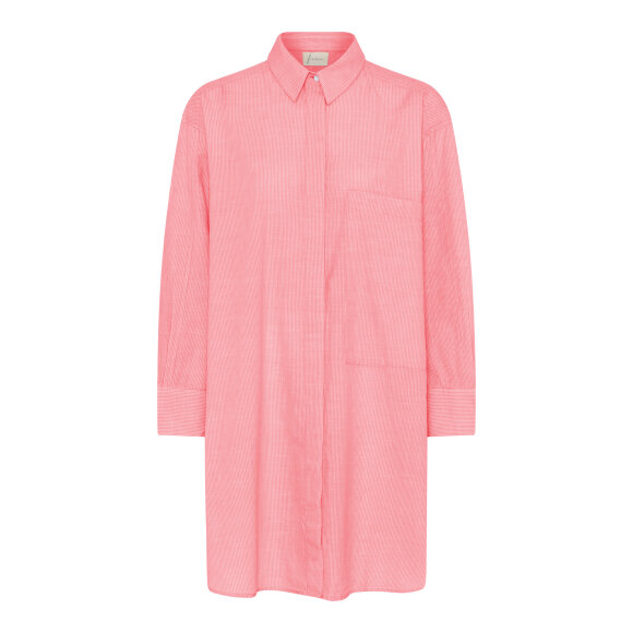 FRAU - HOT CORAL STRIPE LYON LS LONG