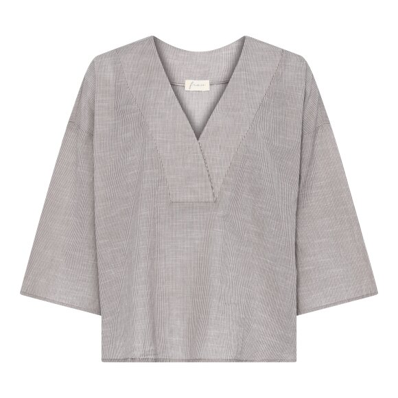 FRAU - COFFEE QUARTZ STRIPE PALMA TOP