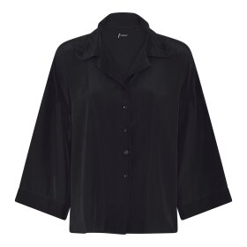 FRAU - BLACK BERLIN SILK CREPE SHIRT