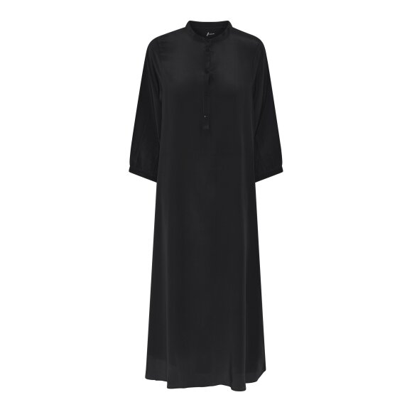 FRAU - BLACK MADRID SILK CREPE DRESS