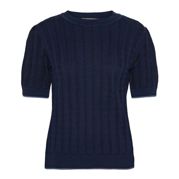 GROBUND - DARK BLUE GOTS ALMINE KNIT TEE
