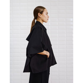 WITHBLACK - BLACK WBLMEDUSA TRENCH CAPE