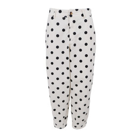 BLACK COLOUR - WHITE DOT BCELLIE BARREL PANT
