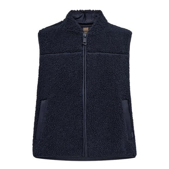 MOS MOSH - SAL NAVY TEDDY ROWE WAISTCOAT