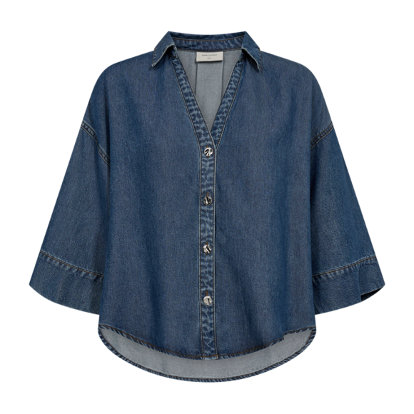 FREEQUENT - MED BLUE DENIM FQMILO-SHIRT